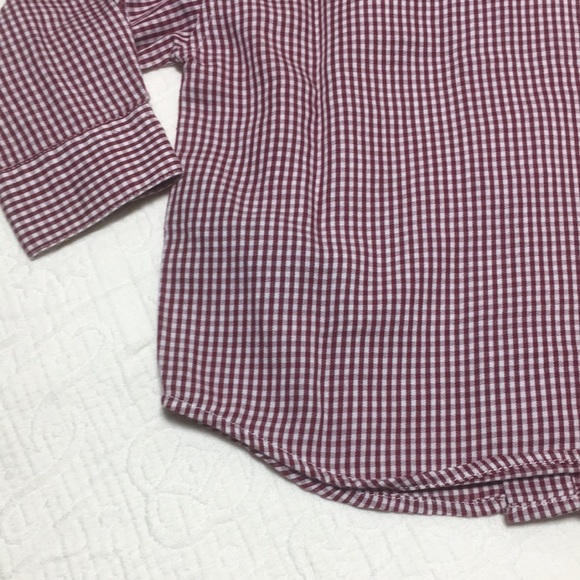 12m (4/$20) Maroon Check Shirt by Calvin Klein - Picture 11 of 15